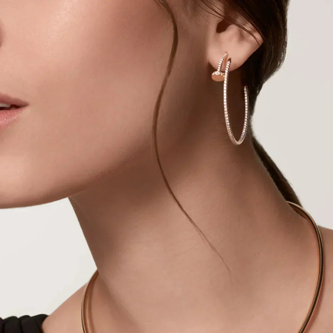 NAIL ÖRHÄNGEN DIAMANTER | ROSÉGULD